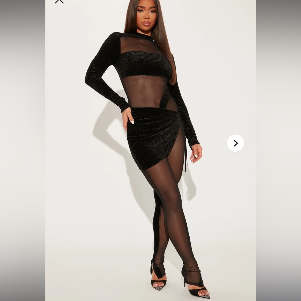 Black Sheer Velvet Jumpsuit